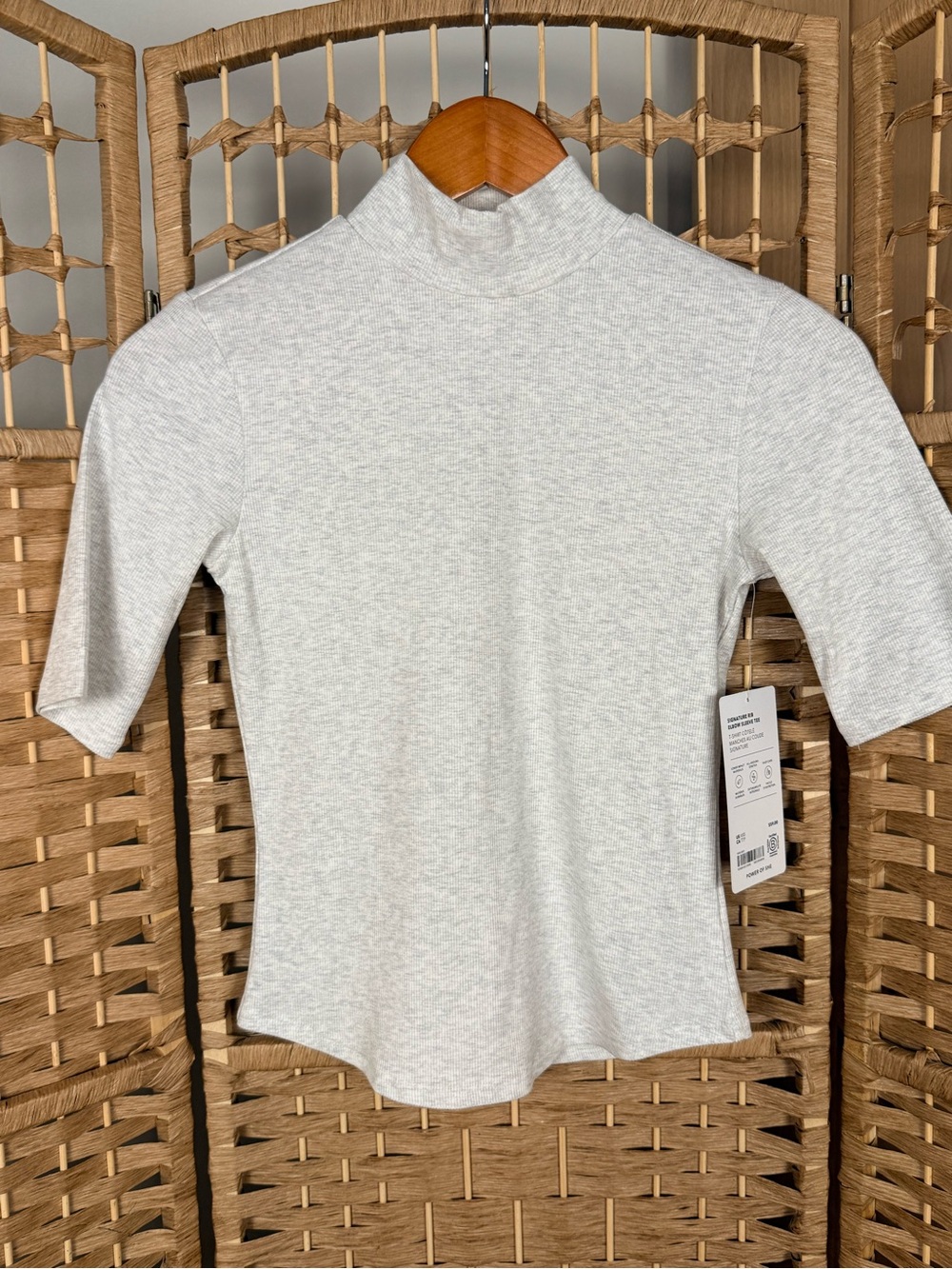 NWT Athleta Signature Rib Elbow Sleeve Tee Size XXS